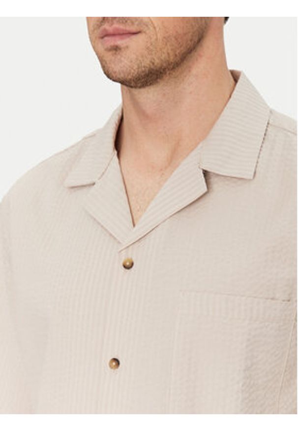 Only & Sons Koszula Eye Resort 22030342 Beżowy Relaxed Fit. Kolor: beżowy. Materiał: bawełna
