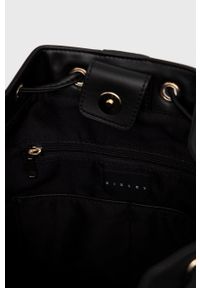 Sisley Plecak damski kolor czarny mały gładki. Kolor: czarny. Wzór: gładki #3