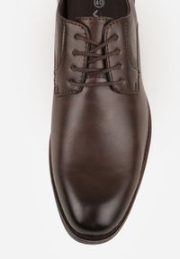 Born2be - Ciemnobrązowe Eleganckie Półbuty ze Skórzaną Wkładką i Ozdobnymi Przeszyciami Iphaera. Okazja: na spotkanie biznesowe, do pracy. Kolor: brązowy. Materiał: skóra. Styl: elegancki #3