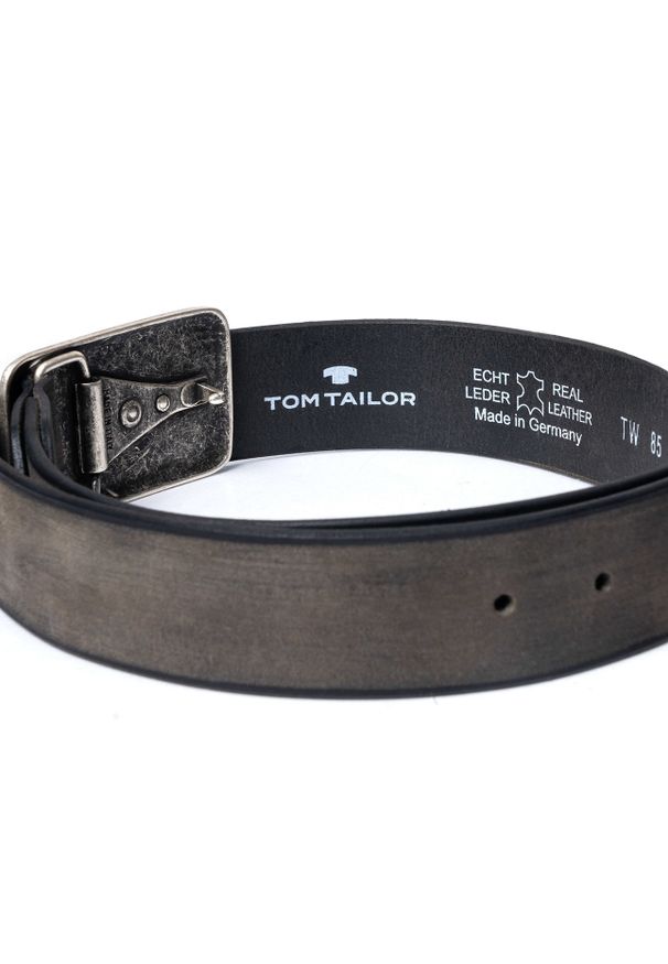 Tom Tailor - TOM TAILOR PASEK SKÓRZANY SOPO-TT435 40 mm Ledergürtel RO2251 0790. Materiał: skóra. Wzór: paski. Styl: klasyczny, elegancki, rockowy