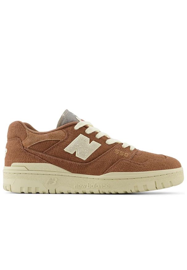 Buty New Balance BB550THB - brązowe. Okazja: na co dzień. Kolor: brązowy. Materiał: skóra, zamsz, materiał. Szerokość cholewki: normalna