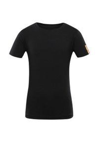 Naak - T-shirt Dziecięcy Nax Olemo 104-110 - Miękki Bawełniany z Żywych Wzorem. Kolor: fioletowy. Materiał: elastan, bawełna