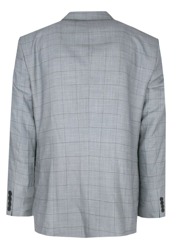 Lekka Marynarka Codzienna (Casual) - Desire - Popielata w Kratę. Okazja: na co dzień. Kolor: szary. Materiał: bawełna, poliester, wiskoza. Styl: casual