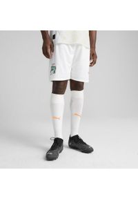 Puma - Męskie szorty Wybrzeże Kości Słoniowej 2025 PUMA White Dark Myrtle Green. Kolor: zielony, biały, wielokolorowy. Sport: piłka nożna