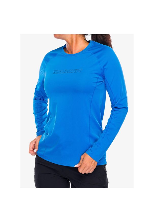 Bluza damska bez kaptura Mammut Selun FL Longsleeve Logo. Typ kołnierza: bez kaptura. Kolor: niebieski. Długość rękawa: długi rękaw