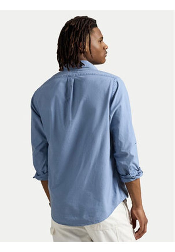 Polo Ralph Lauren Koszula 710804257059 Błękitny Slim Fit. Typ kołnierza: polo. Kolor: niebieski. Materiał: bawełna