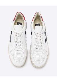 Veja - VEJA - Białe sneakersy z logo V-10. Okazja: na co dzień. Kolor: biały. Materiał: jeans, materiał. Wzór: aplikacja #4