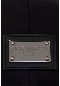 Dolce and Gabbana - DOLCE & GABBANA Czarna czapka z daszkiem, Rozmiar 58. Kolor: czarny