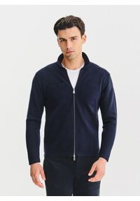 Pako Lorente - PAKO LORENTE - Rozpinany kardigan w kolorze granatowym. Okazja: na co dzień. Kolor: niebieski. Materiał: poliester, poliamid, wiskoza. Wzór: gładki. Sezon: jesień. Styl: casual #1
