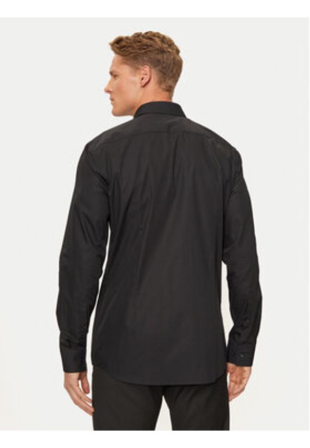 Hugo Koszula Keidi 50524849 Czarny Slim Fit. Kolor: czarny. Materiał: bawełna