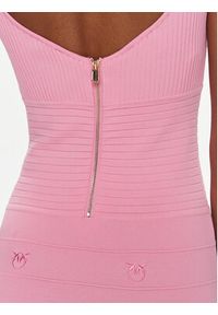 Pinko Sukienka dzianinowa Cactus 102879 A1LK Różowy Slim Fit. Kolor: różowy. Materiał: syntetyk