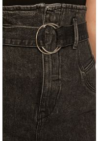 Guess Jeans - Spódnica jeansowa. Okazja: na co dzień. Stan: podwyższony. Kolor: czarny. Materiał: jeans. Wzór: gładki. Styl: casual #2