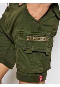 Alpha Industries Szorty materiałowe Crew 176203 Zielony Slim Fit. Kolor: zielony. Materiał: bawełna #2