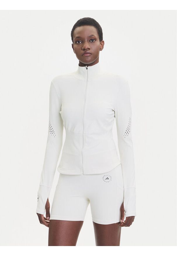 Adidas by Stella McCartney - adidas by Stella McCartney Koszulka techniczna Training Midlayer JM1397 Beżowy Slim Fit. Kolor: beżowy. Materiał: syntetyk