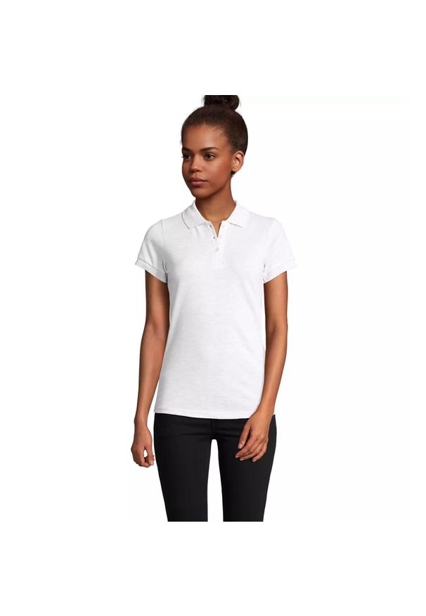 SOL'S - Damska koszulka polo Sol's Prime. Typ kołnierza: polo. Kolor: wielokolorowy, biały, czarny. Styl: elegancki