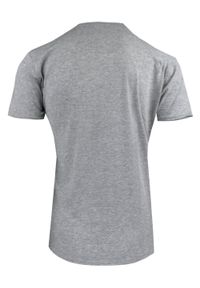 Męski T-Shirt Jednokolorowy - Brave Soul - Popielata. Okazja: na co dzień. Kolor: szary. Materiał: wiskoza, bawełna. Styl: casual