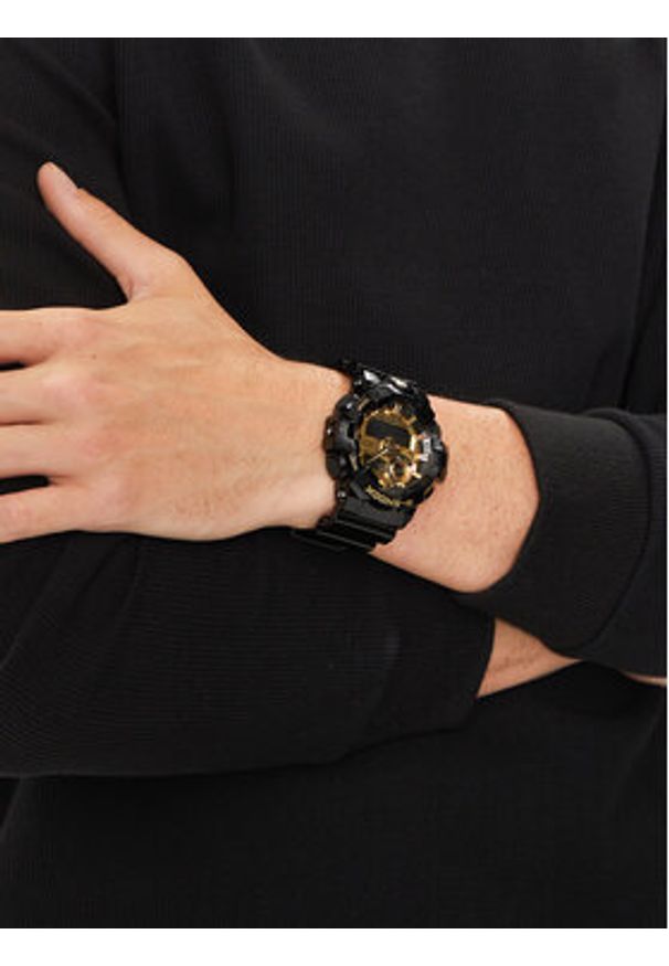 G-Shock Zegarek GA-710GB-1AER Czarny. Kolor: czarny. Materiał: syntetyk