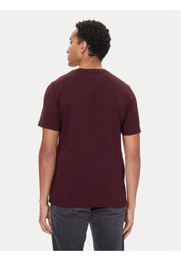 TOMMY HILFIGER - Tommy Hilfiger T-Shirt Ess Seasonal MW0MW39995 Bordowy Regular Fit. Kolor: czerwony. Materiał: bawełna