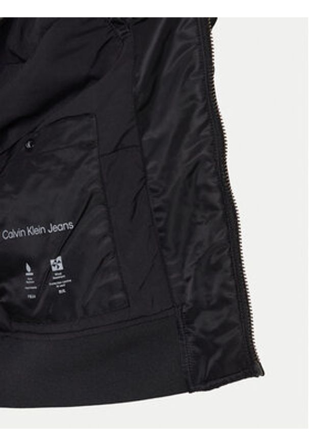Calvin Klein Jeans Kurtka bomber LV04RC526G Czarny Regular Fit. Kolor: czarny. Materiał: syntetyk