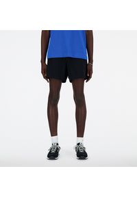 Spodenki męskie New Balance MS41511BK – czarne. Kolor: czarny. Materiał: dresówka, bawełna