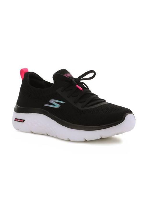 skechers - Buty do chodzenia damskie Skechers Hyper Burst. Zapięcie: sznurówki. Kolor: czarny. Materiał: guma, syntetyk, tkanina, materiał. Szerokość cholewki: normalna. Sport: turystyka piesza