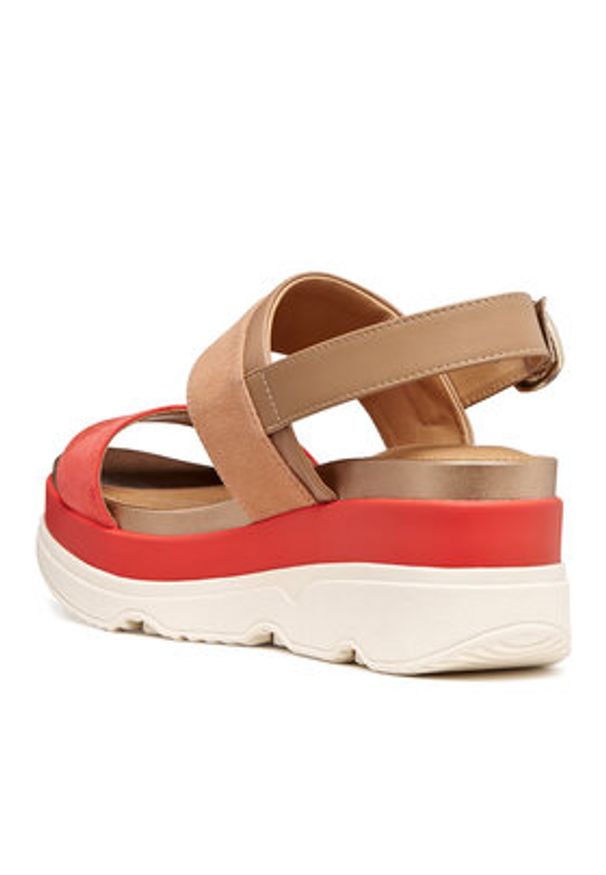 Geox Sandały D Gardenia D65HBA 021BC C8185 Kolorowy. Materiał: zamsz, skóra. Wzór: kolorowy