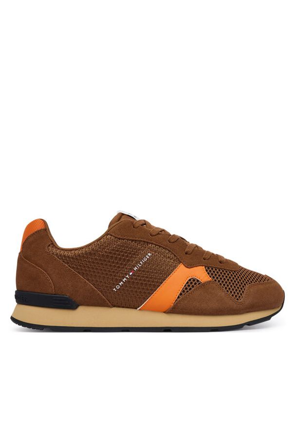 TOMMY HILFIGER - Tommy Hilfiger Sneakersy FM0FM05831 Brązowy. Kolor: brązowy. Materiał: materiał