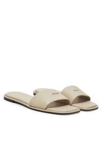 Calvin Klein Klapki Flat Sandal Square Hf Lth HW0HW02652 Beżowy. Kolor: beżowy. Materiał: skóra #3
