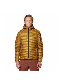 MOUNTAIN HARDWEAR - Kurtka z kapturem Mountain Hardwear Ghost Whisperer™. Typ kołnierza: kaptur. Kolor: żółty. Materiał: puch. Sport: turystyka piesza #1