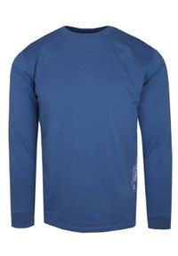Koszulka z Długim Rękawem (Longsleeve) - Pako Jeans - Niebieska. Okazja: na co dzień. Kolor: niebieski. Materiał: bawełna. Długość rękawa: długi rękaw. Długość: długie. Styl: casual #1