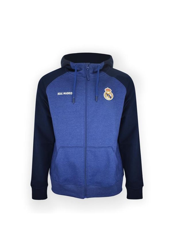 Real Madrid - Bluza z kapturem Real Madryt granatowa. Typ kołnierza: kaptur. Kolor: wielokolorowy. Sport: piłka nożna