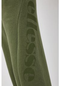 Ellesse Spodnie damskie kolor zielony z nadrukiem. Kolor: zielony. Wzór: nadruk