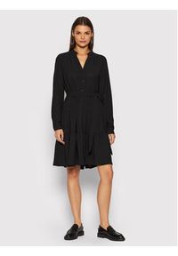 Selected Femme Sukienka koszulowa Mivia 16079687 Czarny Regular Fit. Kolor: czarny. Materiał: syntetyk. Typ sukienki: koszulowe #2