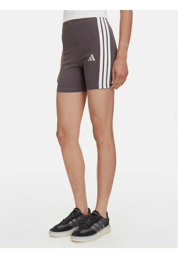 Adidas - adidas Kolarki Essentials 3-Stripes JD0915 Szary Slim Fit. Kolor: szary. Materiał: bawełna