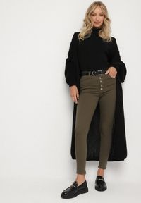 Born2be - Zielone Spodnie Skinny Kyllienne. Stan: podwyższony. Kolor: zielony. Długość: długie. Sezon: wiosna