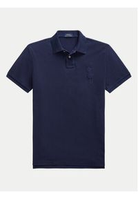 Polo Ralph Lauren Polo 710938137006 Granatowy Slim Fit. Typ kołnierza: polo. Kolor: niebieski. Materiał: bawełna #5