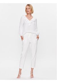 Marella Spodnie materiałowe Coro 2331310935 Biały Regular Fit. Kolor: biały. Materiał: syntetyk #3
