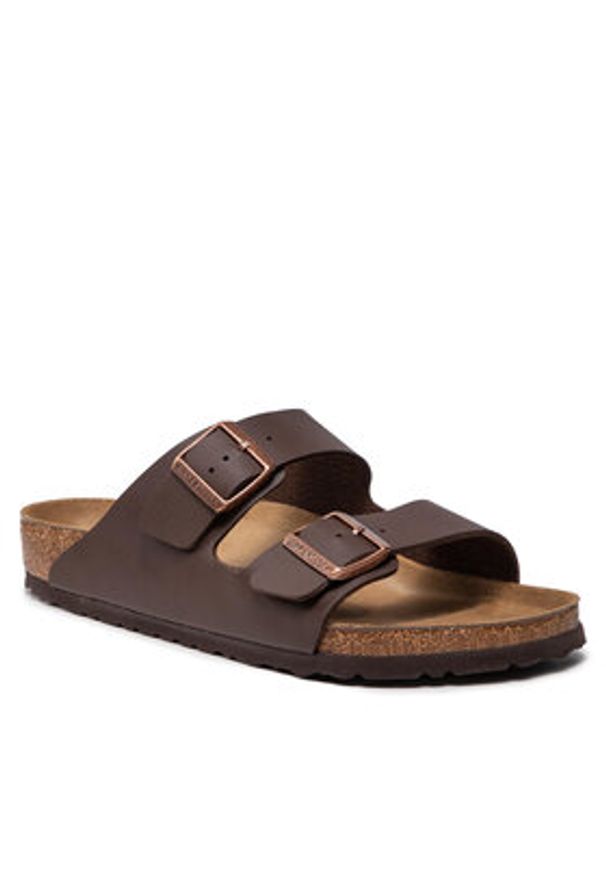Birkenstock Klapki Arizona Birko-Flor 0051701 Brązowy. Kolor: brązowy. Materiał: skóra