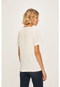 Pepe Jeans - T-shirt Cameo. Okazja: na co dzień. Kolor: biały. Materiał: bawełna, poliester, dzianina. Wzór: nadruk. Styl: casual #3
