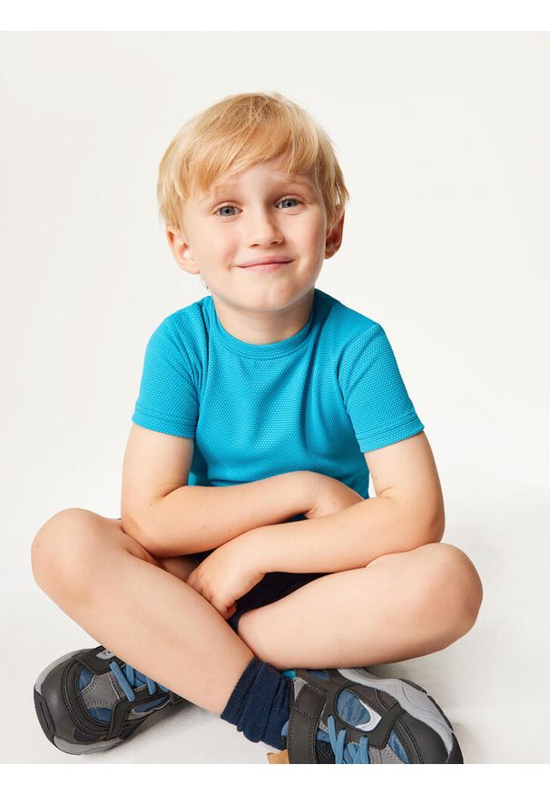 UNUO - Dětské funkční triko, Tyrkysová. Kolor: zielony. Sport: turystyka piesza