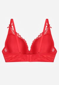 Renee - Czerwony Biustonosz Zdobiony Koronką i Kokardami Morgavia. Kolor: czerwony. Materiał: koronka. Wzór: koronka, aplikacja #7