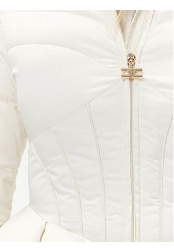 Elisabetta Franchi Kurtka zimowa PI-58Z-36E2-000077 Biały Regular Fit. Kolor: biały. Materiał: syntetyk. Sezon: zima