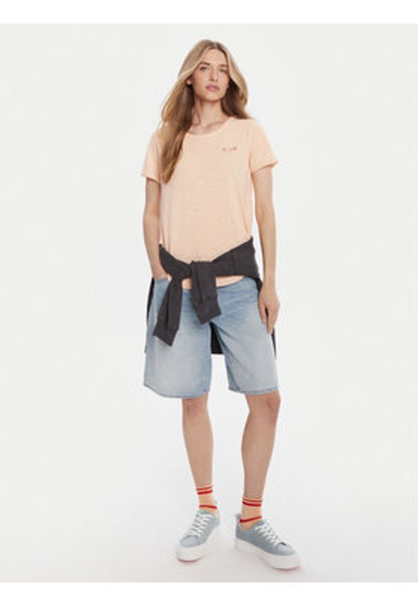 Roxy T-Shirt ERJZT05731-MEF0 Pomarańczowy Regular Fit. Kolor: pomarańczowy. Materiał: bawełna