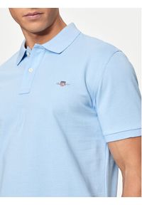 GANT - Gant Polo Shield 2220 Niebieski Slim Fit. Typ kołnierza: polo. Kolor: niebieski. Materiał: bawełna #5