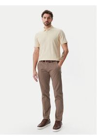 Selected Homme Polo 16094575 Beżowy Regular Fit. Typ kołnierza: polo. Kolor: beżowy. Materiał: bawełna #3