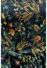 Marie Zélie - Sukienka Melia Folium. Materiał: bawełna, tkanina, materiał, elastan. Długość rękawa: długi rękaw. Wzór: kwiaty. Sezon: jesień #10