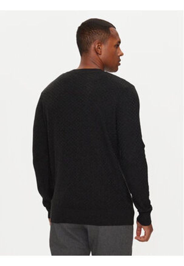 Sisley Sweter 1041S103O Czarny Regular Fit. Kolor: czarny. Materiał: syntetyk