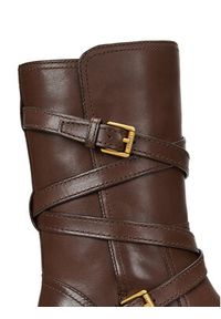 Lauren Ralph Lauren - LAUREN RALPH LAUREN Botki 802945680003 Brązowy. Kolor: brązowy. Materiał: skóra #4