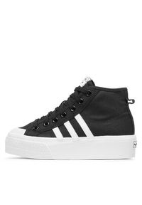 Adidas - adidas Sneakersy Nizza Platform Mid W FY2783 Czarny. Kolor: czarny. Materiał: materiał. Obcas: na platformie #5