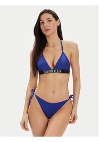 Calvin Klein Swimwear Góra od bikini KW0KW02387 Granatowy. Kolor: niebieski. Materiał: syntetyk